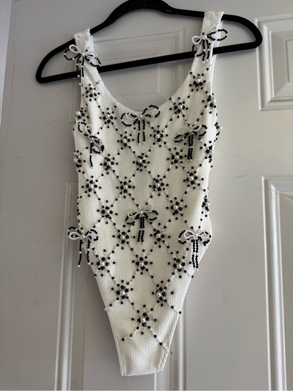 PatBO White Grace Knit Bodysuit✨